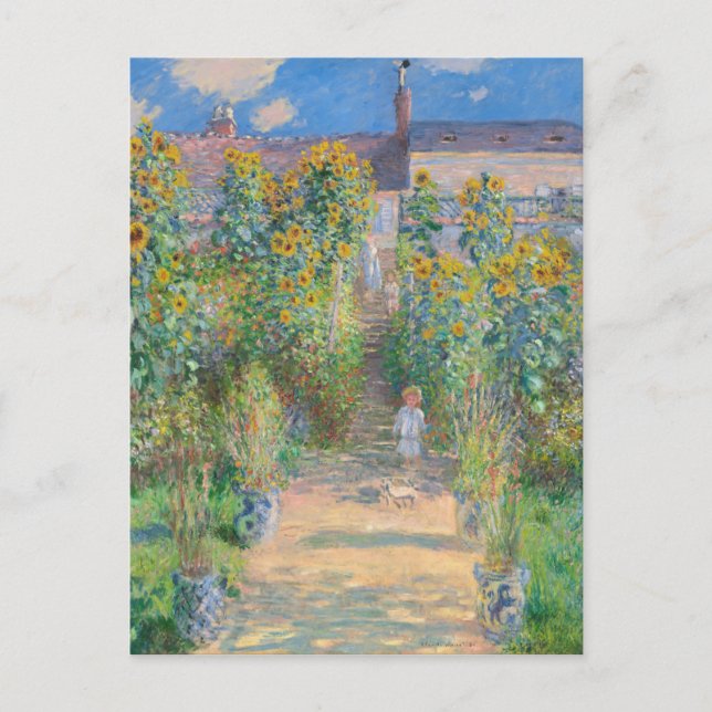 Carte Postale Claude Monet Le jardin de l'artiste à Vétheuil, 18 (Devant)