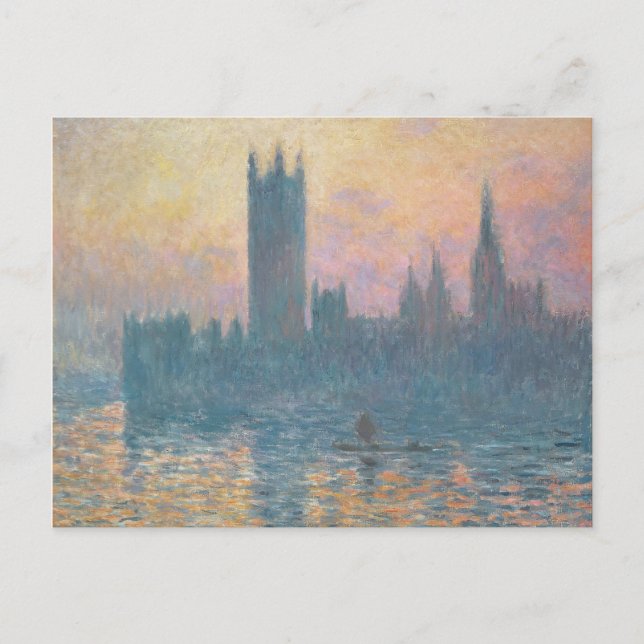 Carte Postale Claude Monet | Les Chambres du Parlement, coucher  (Devant)
