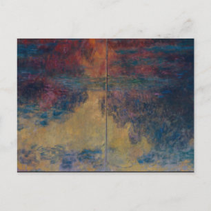 Carte Postale Claude Monet - L'Etang De Lys D'Eau En Soirée