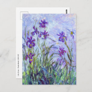 Carte Postale Claude Monet - Lilac Irises / Iris Mauves