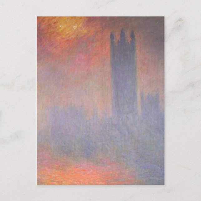 Carte Postale Claude Monet London Chambres du Parlement du Royau (Devant)