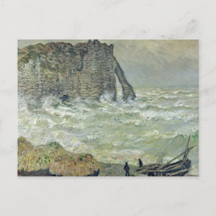 Carte Postale Claude Monet Mer rugueuse à Etretat, 1883