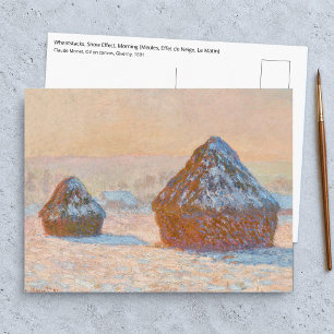 Carte Postale Claude Monet - Meules, Effet de Neige, Le Matin