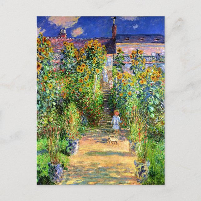 Carte Postale Claude Monet : Monet's Garden at Vétheuil (Devant)