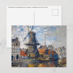 Carte Postale Claude Monet - Moulin à vent, Amsterdam 