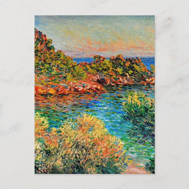 Carte Postale Claude Monet - Près de Monte Carlo, (Devant)