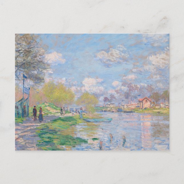 Carte Postale Claude Monet - Printemps Sur La Seine (Devant)