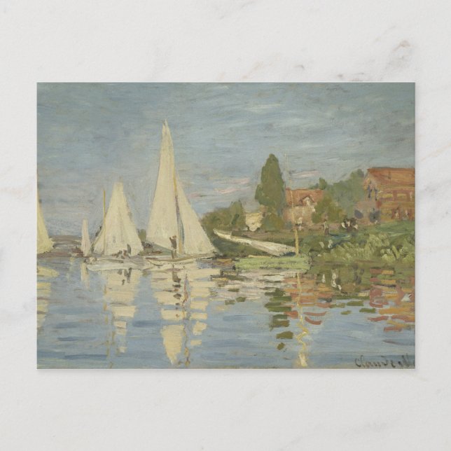 Carte Postale Claude Monet - Regattas à Argenteuil (Devant)