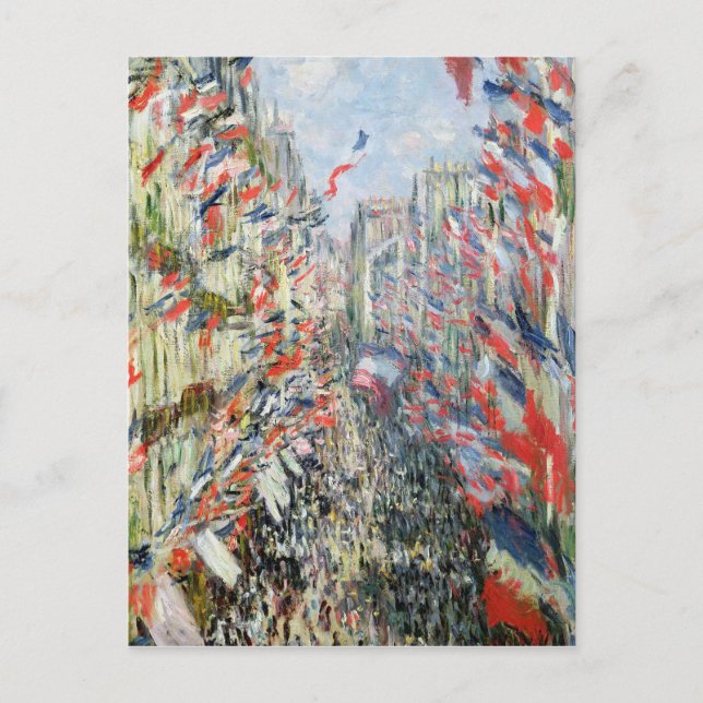 Carte Postale Claude Monet | Rue Montorgueil, Paris (Devant)