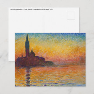 Carte Postale Claude Monet - San Giorgio Maggiore à Dusk