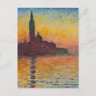 Carte Postale Claude Monet - San Giorgio Maggiore au crépuscule