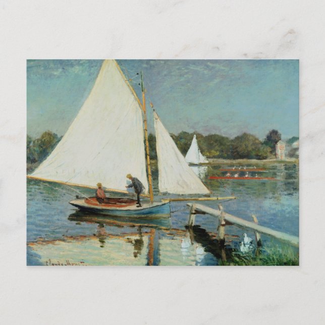 Carte Postale Claude Monet | Voile à Argenteuil, c.1874 (Devant)