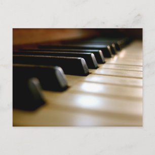 Carte Postale Clavier de piano élégant Musique