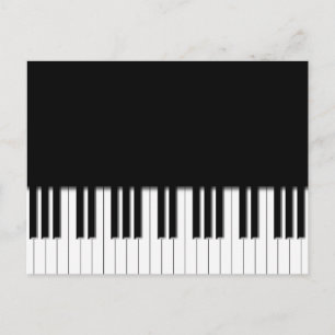 Carte postale - Clavier de piano noir blanc