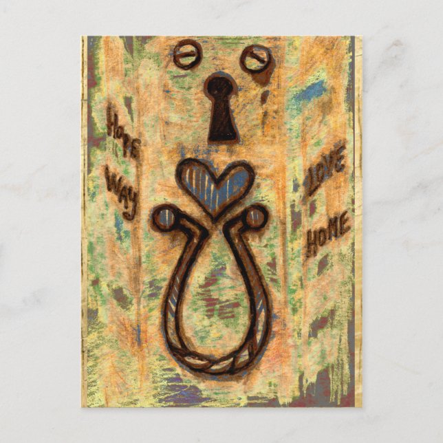 Carte Postale Clavier et coeur (Devant)