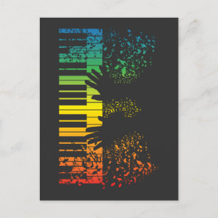 Carte Postale Clavier Piano Cadeau Musique Musicien Instrument