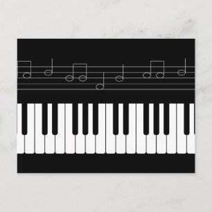 Carte Postale Clavier pour piano