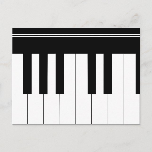 Carte Postale Clavier pour piano (Devant)