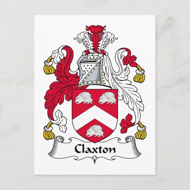 Carte Postale Claxton Family Crest (Devant)