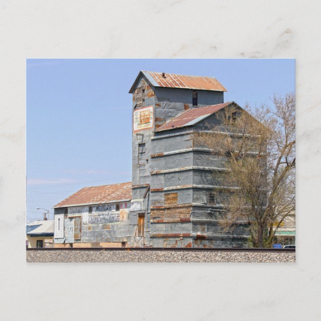 Carte Postale Clayton, Nouveau-Mexique, moulin à grains et ascen (Devant)