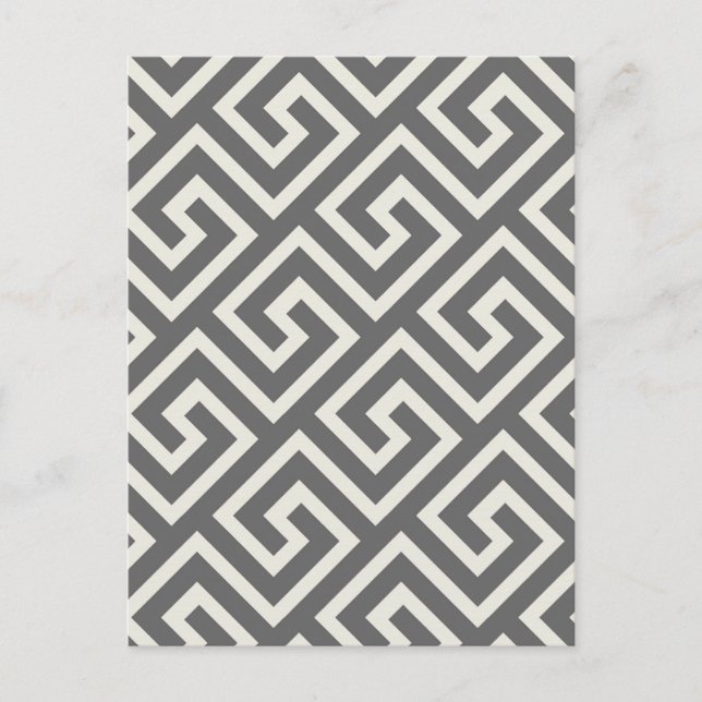 Carte Postale Clé grecque classique Carré Motif Swirl (Devant)