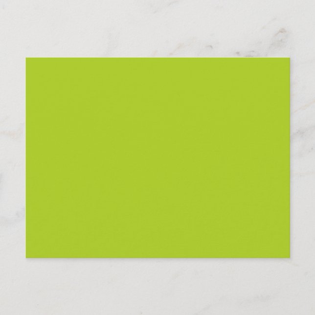 Carte Postale Clé Lime Vert Jaune Solid Tendance Couleur Arrière (Devant)
