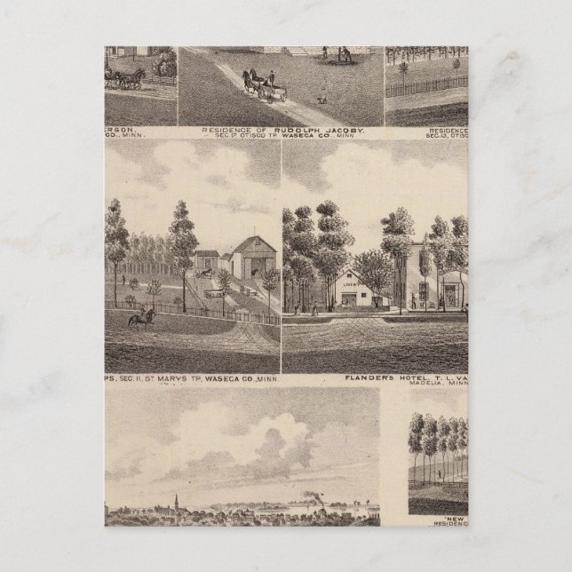 Carte Postale Clear Lake, Waseca, Minnesota (Devant)