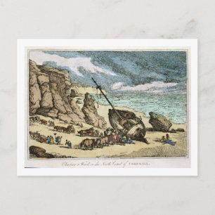 Carte Postale Clearing a Wreck on the North Coast of Cornwall, f