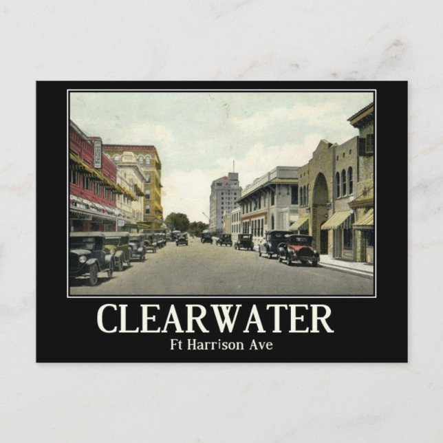 Carte Postale Clearwater FL, Floride, Vintage (Devant)
