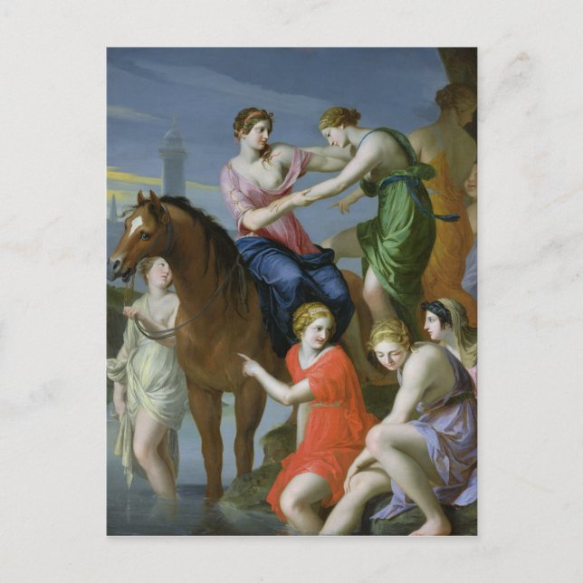 Carte Postale Clelia Traversant le Tibre (Devant)