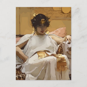 Carte Postale Cleopatra Waterhouse Art Vectorisé