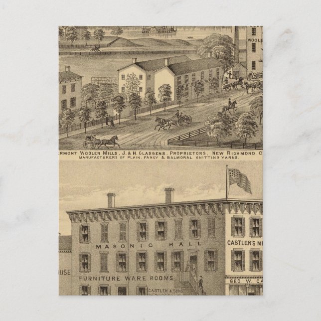 Carte Postale Clermont Woolen Mills (Devant)