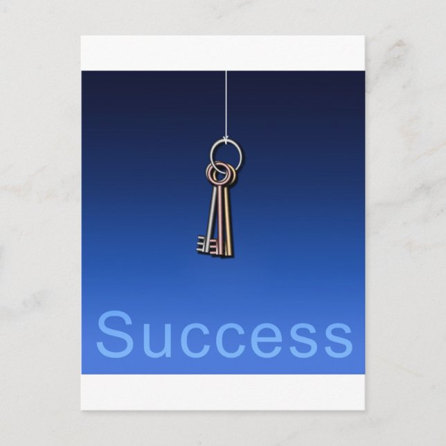 Carte Postale Clés du succès (Devant)