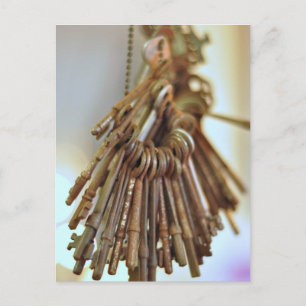 Carte Postale Clés vintages Skeleton Keys Vintage