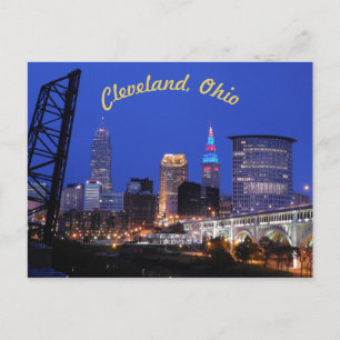 Carte postale Cleveland, OH West Side Skyline (Cur