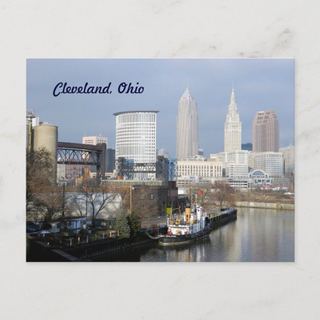 Carte postale Cleveland, Ohio River View (Devant)