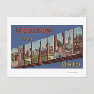 Carte Postale Cleveland, Ohio - Scènes de grandes lettres 3