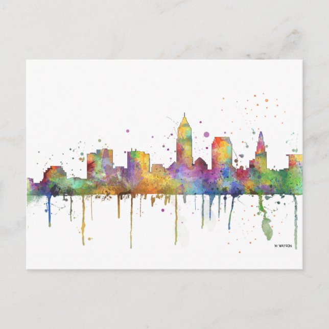 CARTE POSTALE CLEVELAND, OHIO SKYLINE (Devant)