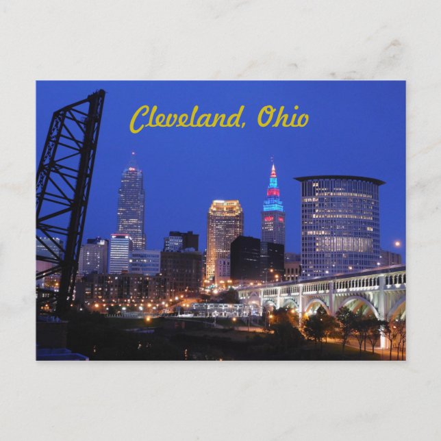 Carte postale Cleveland, Ohio West Side Skyline (Devant)