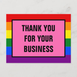 Carte Postale Clients LGBT Merci Business Rainbow Pride