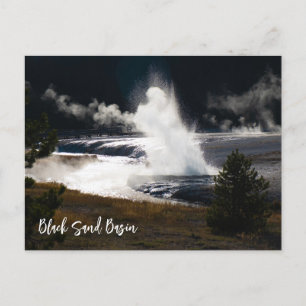 Carte Postale Cliff Geyser Éruption Bassin de sable noir Yellows