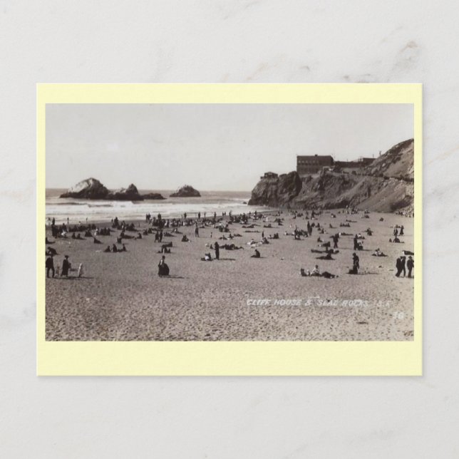 Carte Postale Cliff House Seal Rocks, San Francisco Vintage (Devant)