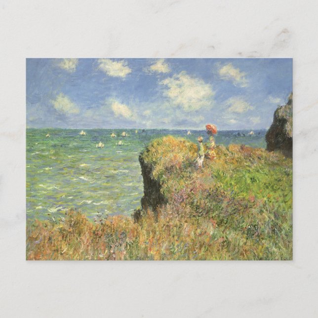 Carte Postale Cliff Walk à Pourville par Claude Monet (Devant)