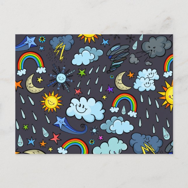 Carte Postale Climat météo Arrière - plan ciel saisonnier (Devant)