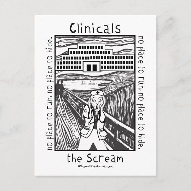 Carte Postale Cliniques de soins infirmiers - Le cri (Devant)