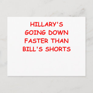 Carte Postale clinton anti-hilary
