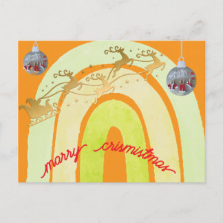 Carte Postale Cloche de Noël douce simple drôle mignonne