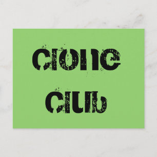 Carte Postale Clone Club Orphan Black bloc lettres style urbain