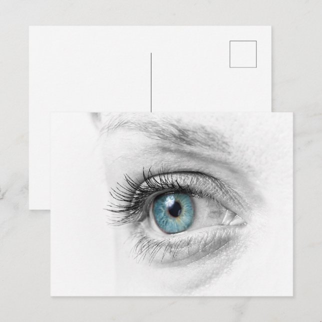 Carte Postale Closeuse oculaire humain (Devant / Derrière)
