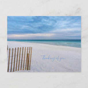 Carte Postale Clôture de plage matin Destin Floride pensant à to